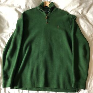 Polo Ralph Lauren Quarter Zip Green Sweater